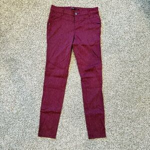 PrAna Women’s Fitted Pants in Burgandy Red Stripe (Size 4)